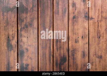 Brown painted natural wood with grains for background, banner and texture Stock Photo