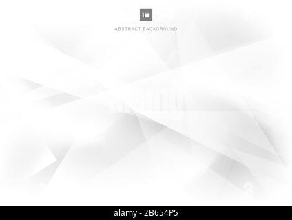 Abstract background modern white and gray geometric overlay layer. Vector illustration Stock Vector
