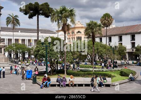 Plaza de la Independencia, Quito, Ecuador Stock Photo