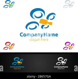 Drone Video Photo Photography Vector Logo Design Template Stock Vector