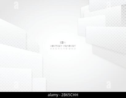 Abstract gradient gray and white square pattern template decorative ...