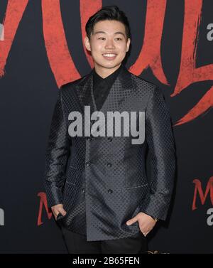 Jun Yu arrives at the Disney’s MULAN World Premiere held at the Dolby ...