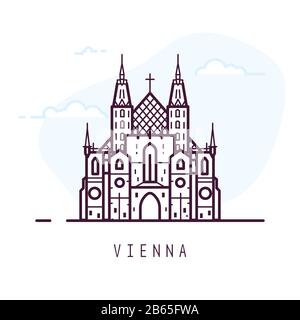 Vienna line city Stock Vector