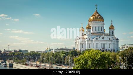 The Cathedral of Christ the Savior, Moscow, Russia Stock Photo