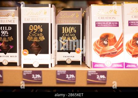 Lindt Excellence 100% Cacao chocolate bar Stock Photo