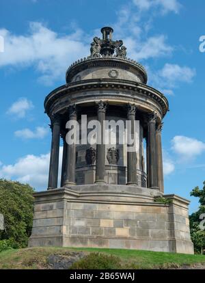 The Burns Monument on Calton Hill in Edinburgh, Scotland Stock Photo