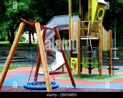 Colorful Of Rubber Flooring Play Park Flooring Background Stock