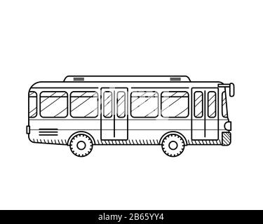 Download bus transport service public outline Stock Vector Image & Art - Alamy