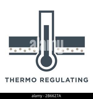 Window or glass properties isolated icon, thermoregulation feature Stock Vector