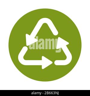 Eco product, reused material symbol, isolated icon Stock Vector