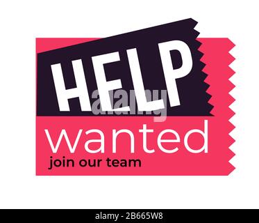 Wanted isolated icon, hiring offer, jog searching Stock Vector