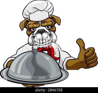 Bulldog Chef Mascot Sign Cartoon Stock Vector Image & Art - Alamy