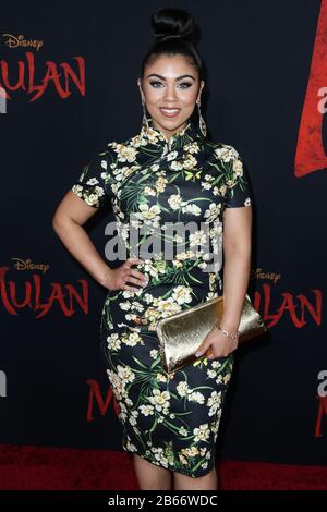 Hollywood, United States. 09th Mar, 2020. HOLLYWOOD, LOS ANGELES, CALIFORNIA, USA - MARCH 09: Brandi King arrives at the World Premiere Of Disney's 'Mulan' held at the El Capitan Theatre and Dolby Theatre on March 9, 2020 in Hollywood, Los Angeles, California, United States. (Photo by Xavier Collin/Image Press Agency) Stock Photo