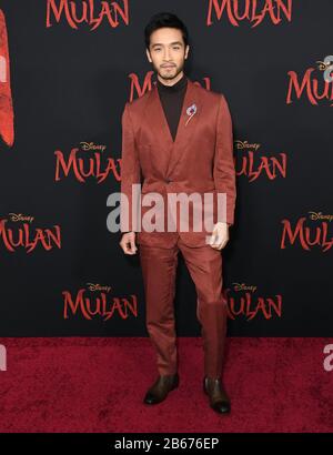 09 March 2020 - Hollywood, California - Yoson An. Disney's 'Mulan' Los Angeles Premiere at Dolby Theater. Photo Credit: Birdie Thompson/AdMedia /MediaPunch Stock Photo