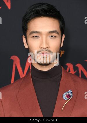 09 March 2020 - Hollywood, California - Yoson An. Disney's 'Mulan' Los Angeles Premiere at Dolby Theater. Photo Credit: Birdie Thompson/AdMedia /MediaPunch Stock Photo