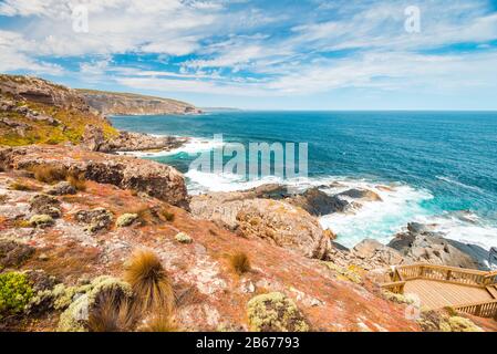 Kangaroo Island coastline viewed from Cape Du Couedic, South Australia Stock Photo