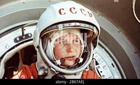 VALENTINA TERESHKOVA Russian engineer and first woman in space on the  Vostock 6 on 16 June 1963. Photo: Roscosmos Stock Photo - Alamy