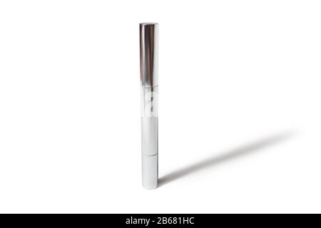 Small perfume sample bottle isolated on whte Stock Photo