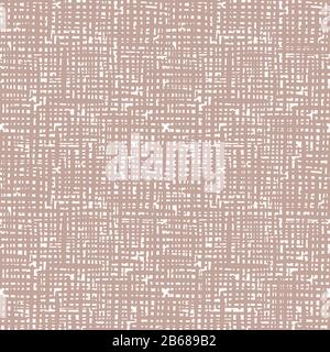 Vector canvas surface texture seamless pattern background. Organic brush stroke effect cloth backdrop. Beige repeat fabric style with interlocking Stock Vector
