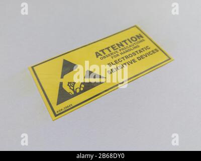 Electrostatic sensitive devices marking label and electronics PCB with ...