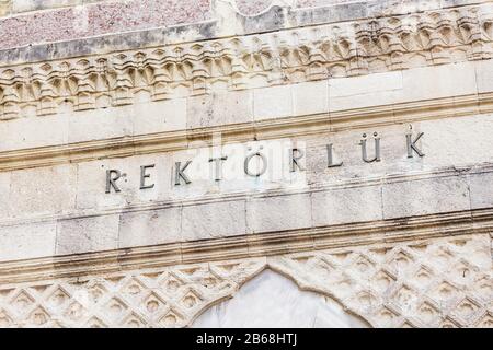 11 SEPTEMBER 2017, TURKEY, ISTANBUL: Historical building of the rector's office of the State University Stock Photo