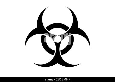 Restricted area sign with biohazard warning Stock Photo - Alamy