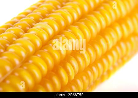 Macro close up of corn texture with many kernels Stock Photo