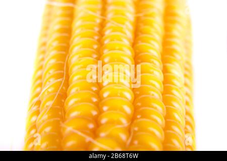 Macro close up of corn texture with many kernels Stock Photo