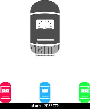 Boiler icon flat. Color pictogram on white background. Vector illustration symbol and bonus icons Stock Vector