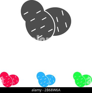 Potato icon flat. Color pictogram on white background. Vector illustration symbol and bonus icons Stock Vector