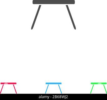 Table icon flat. Color pictogram on white background. Vector illustration symbol and bonus icons Stock Vector
