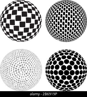 Optical illusion abstract flower element for creative design Stock Vector