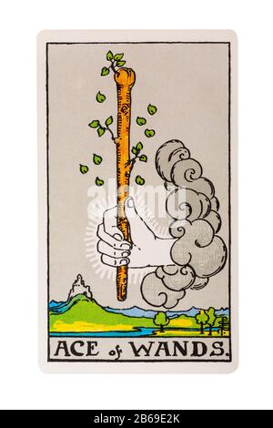 Ace of wands tarot card hi-res stock and images - Alamy