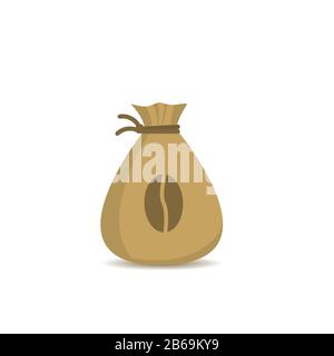 Bag with coffee beans Stock Vector