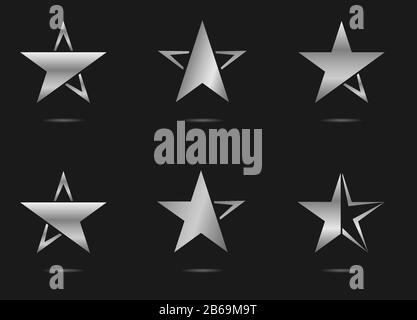 Star symbol icons Stock Vector