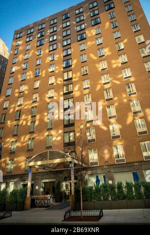 A new Holiday Inn Express Hotel in the Chelsea neighborhood of New York on Sunday, March 1, 2020. (© Richard B. Levine) Stock Photo