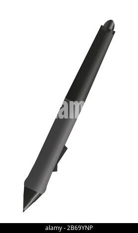 Pen for Graphics Tablet isolated on white Stock Photo