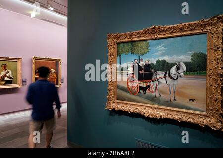 La Carriole du père Junier by Henri Rousseau1908 display in Musee de l'Orangerie.Paris.France Stock Photo