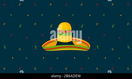 Cinco de mayo background illustration vector. Mexican event background illustration vector Stock Vector