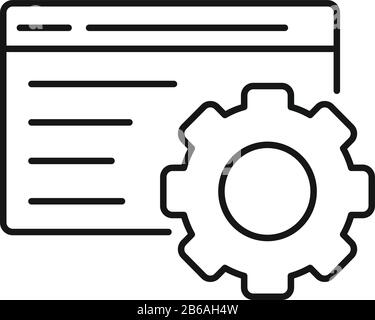Seo web page icon. Outline seo web page vector icon for web design isolated on white background Stock Vector