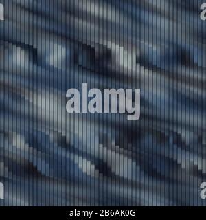 Classic blue spliced vector distorted swirl texture. Variegated mottled marble line background. Seamless rough grunge pattern. Digital wave masculine Stock Vector