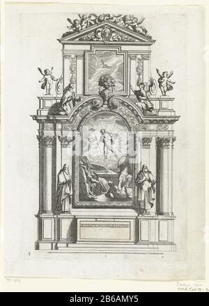 Altar with the resurrection of Christ; Livre d 'Architecture et d' Bels