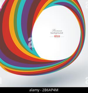 Abstract technology background with rainbow element Stock Vector
