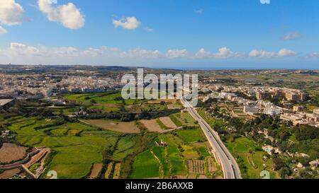 The wonderful Island of Malta from above Stock Photo