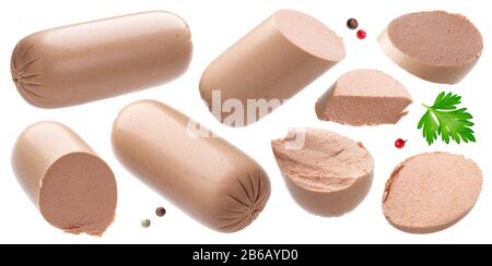 Chicken pate isolated on white background Stock Photo