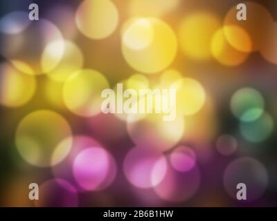 yellow and purple background with bokeh Stock Photo