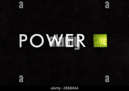 Macro photograph of power indicator light. Stock Photo