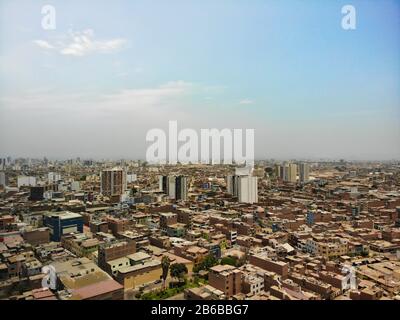 Lima, Peru Breña one of the district of the Peruvian capital, photo taken from the sky with a drone Stock Photo
