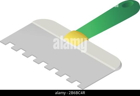 Construction spatula icon. Isometric of construction spatula vector icon for web design isolated on white background Stock Vector