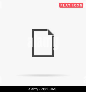 Paper Sheet flat vector icon. Glyph style sign. Simple hand drawn illustrations symbol for concept infographics, designs projects, UI and UX, website Stock Vector